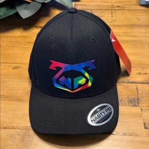 Nasty Pig Black Cap with Rainbow Logo